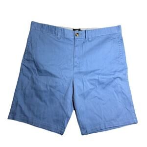 Berkley Jensen Mens 40W Blue Flat Front Shorts Casual Golf Chino NWT
